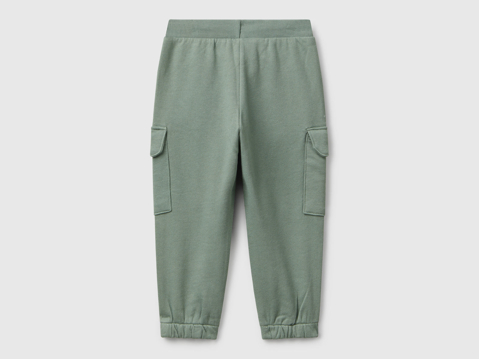 Joggers cargo in felpa da bimbo verde militare 2 | Benetton Outlet