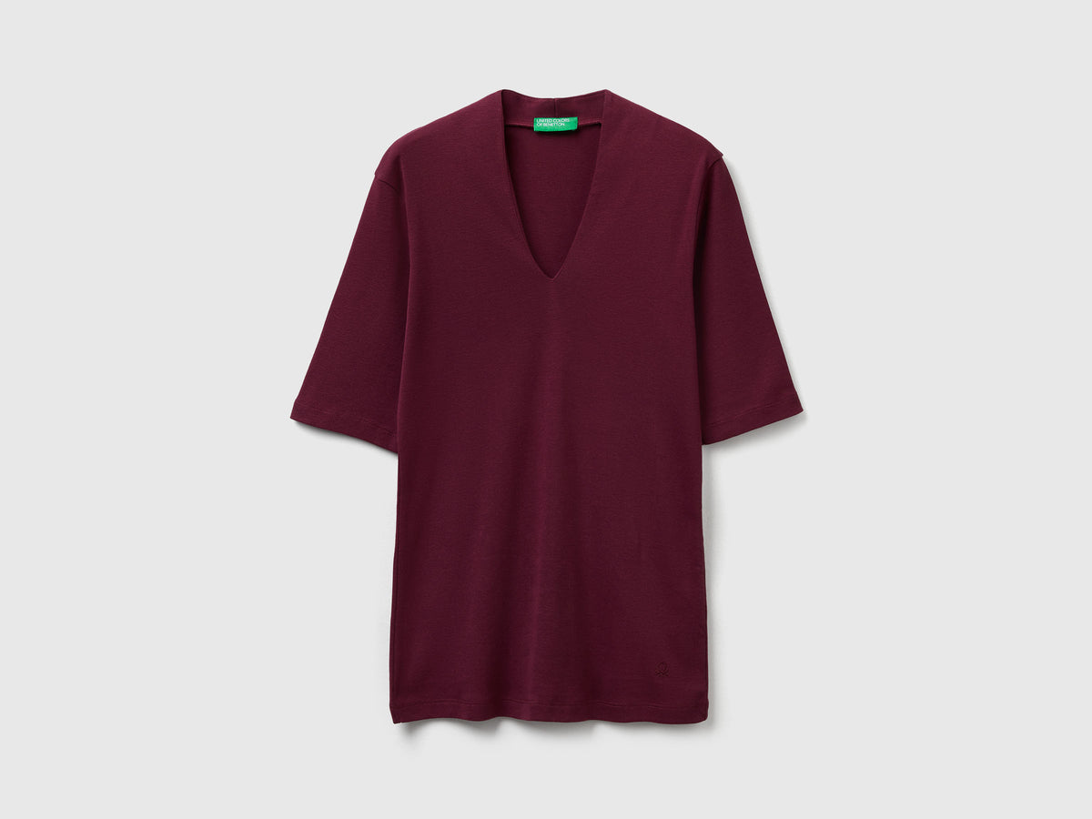 T-shirt slim fit in cotone a fibra lunga