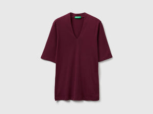 T-shirt slim fit in cotone a fibra lunga