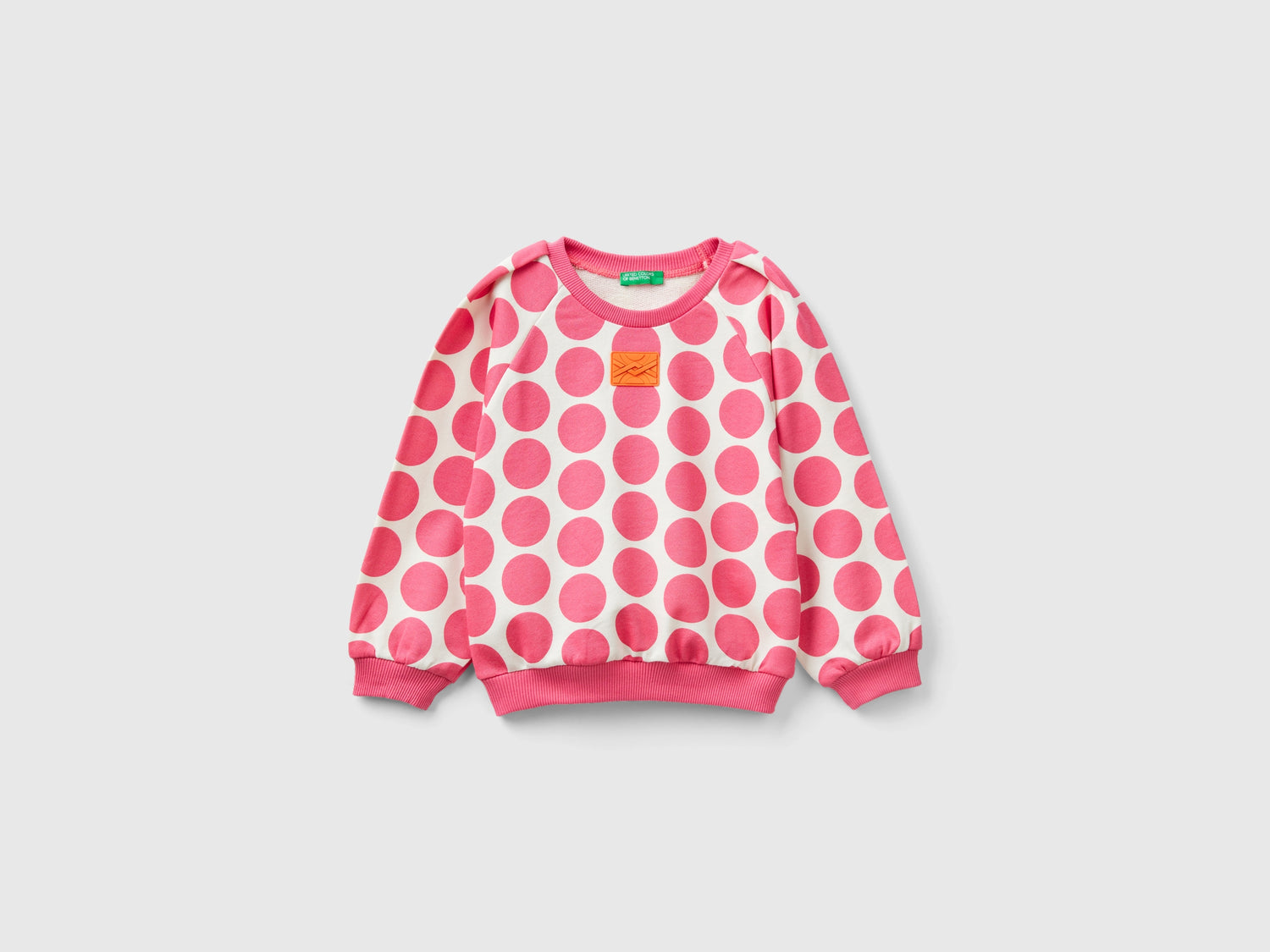 Felpa a pois 100% cotone da bimba multi-color | Benetton Outlet