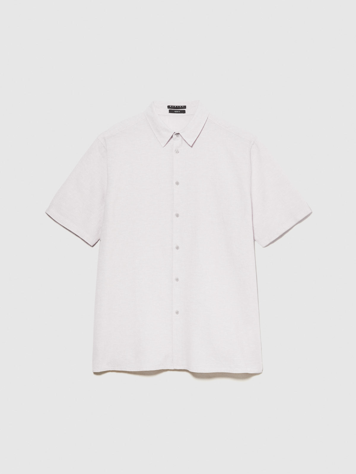 Camicia a maniche corte in misto lino