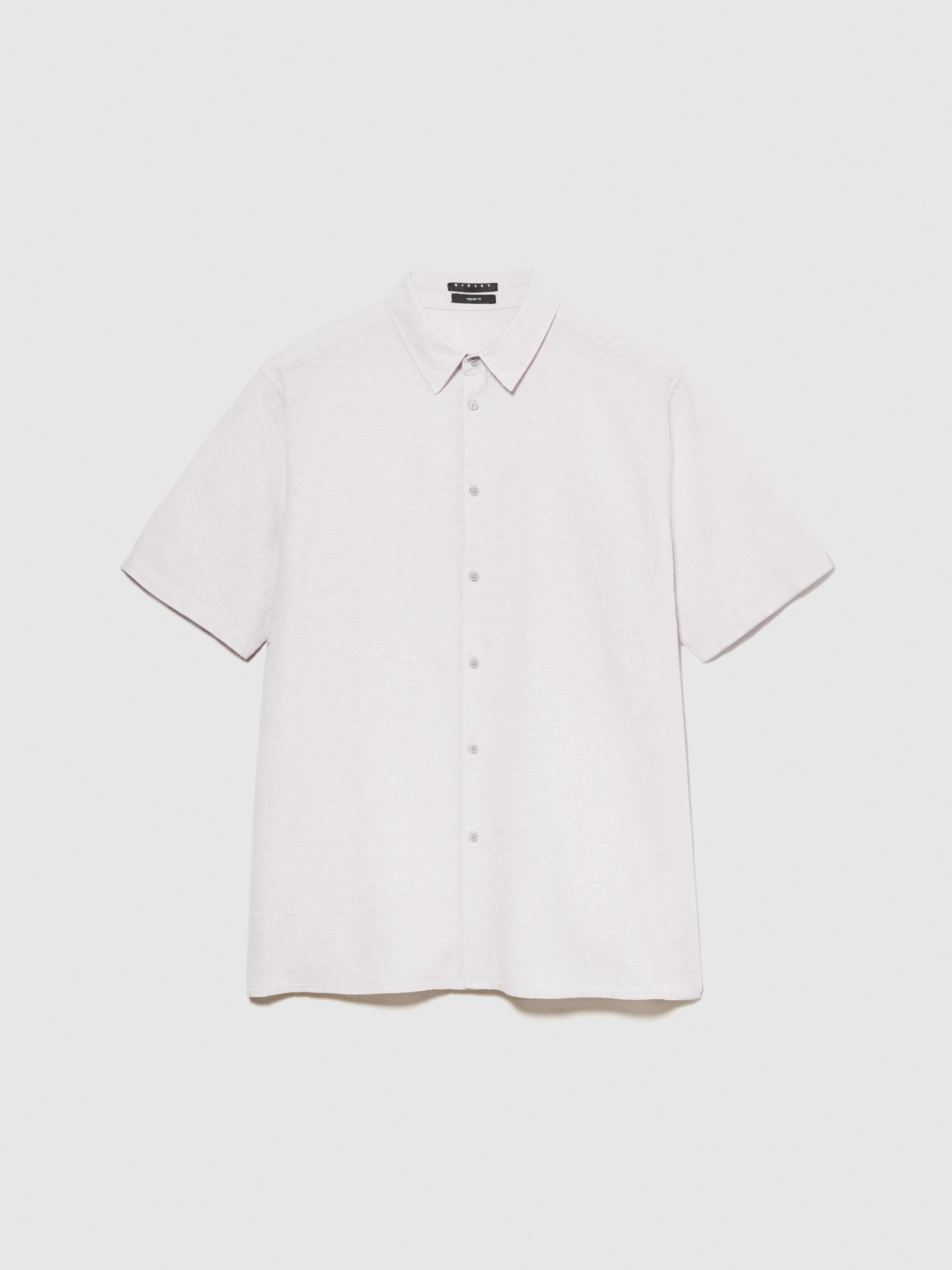 Camicia a maniche corte in misto lino da uomo bianco panna | Sisley Outlet