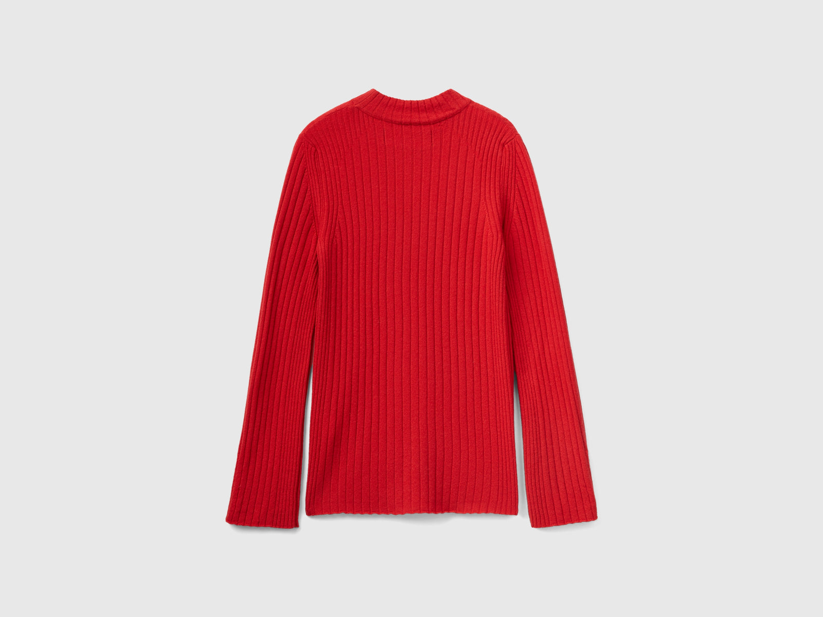 Maglia lupetto con spacchi da donna rosso 2 | Benetton Outlet