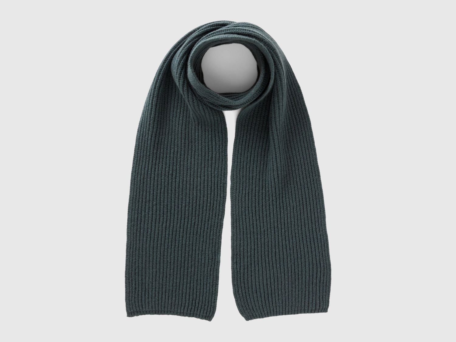 Sciarpa in pura lana vergine da uomo verde scuro | Benetton Outlet