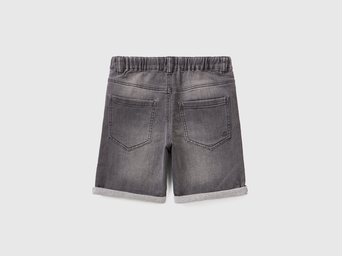 Bermuda in denim elasticizzato