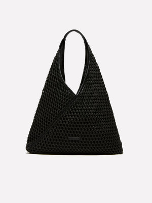Crochet-look tote bag