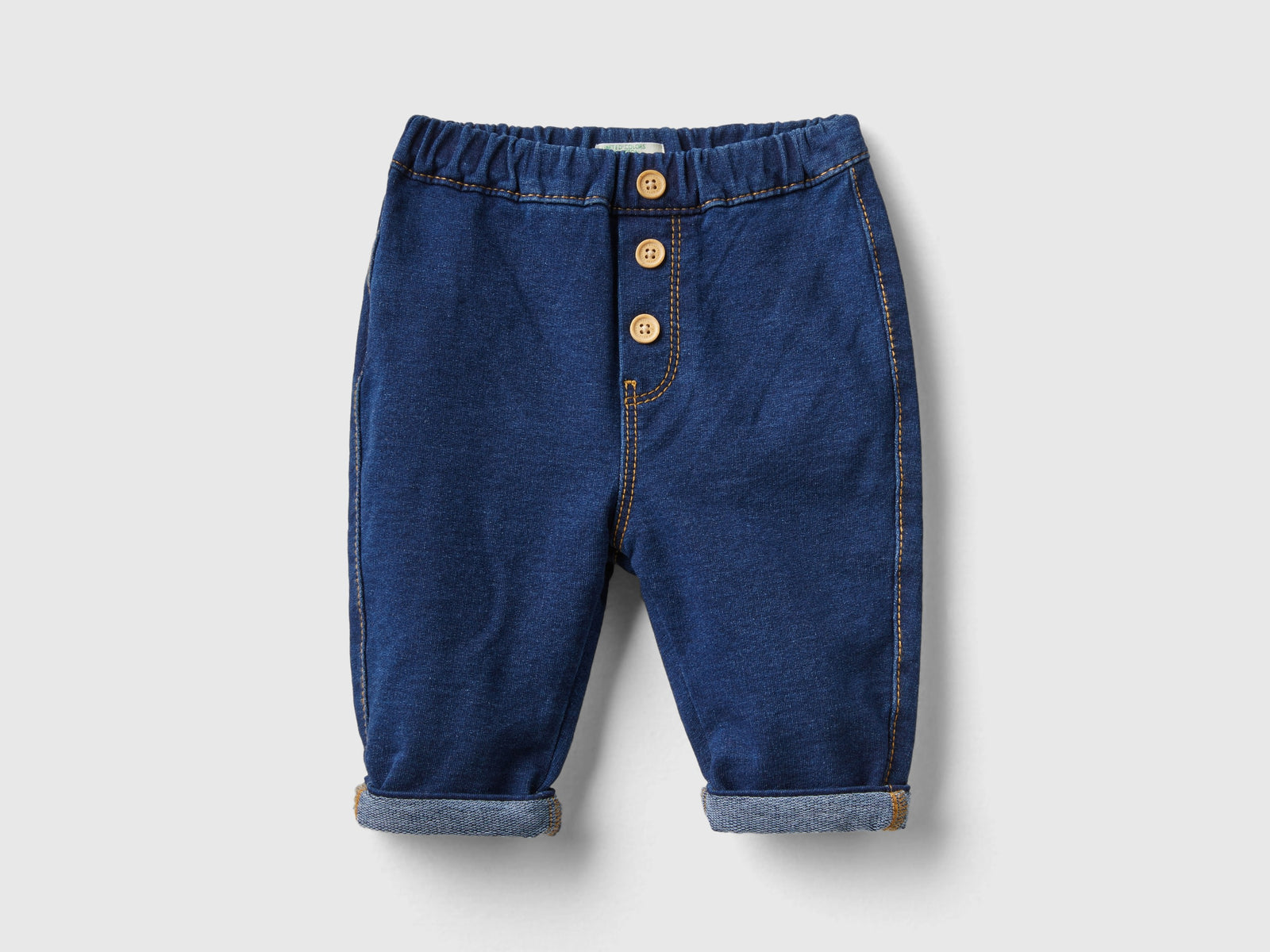 Pantaloni effetto denim baggy fit da neonato blu scuro | Benetton Outlet