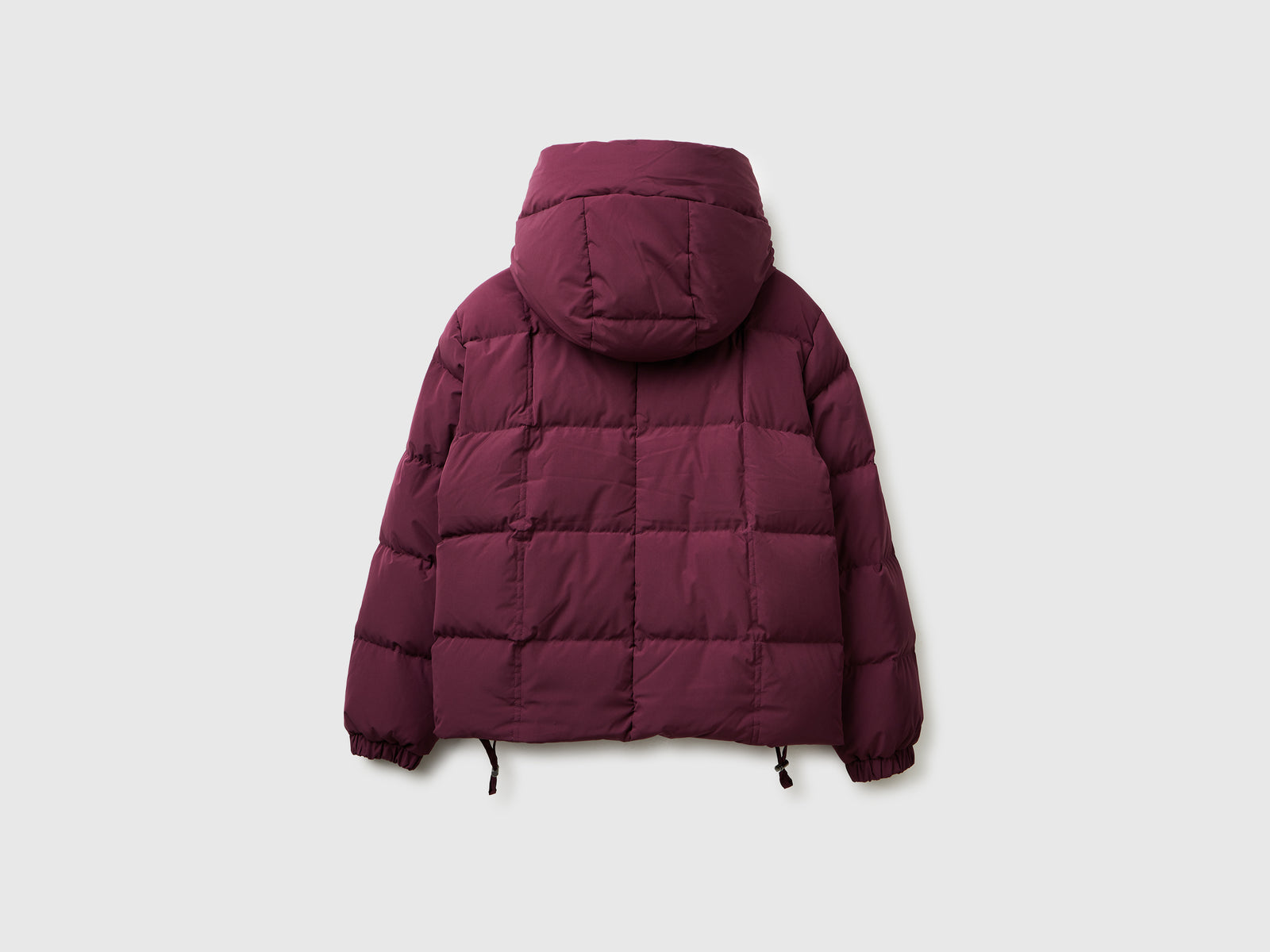 Piumino corto imbottito con piuma riciclata da donna prugna 2 | Benetton Outlet