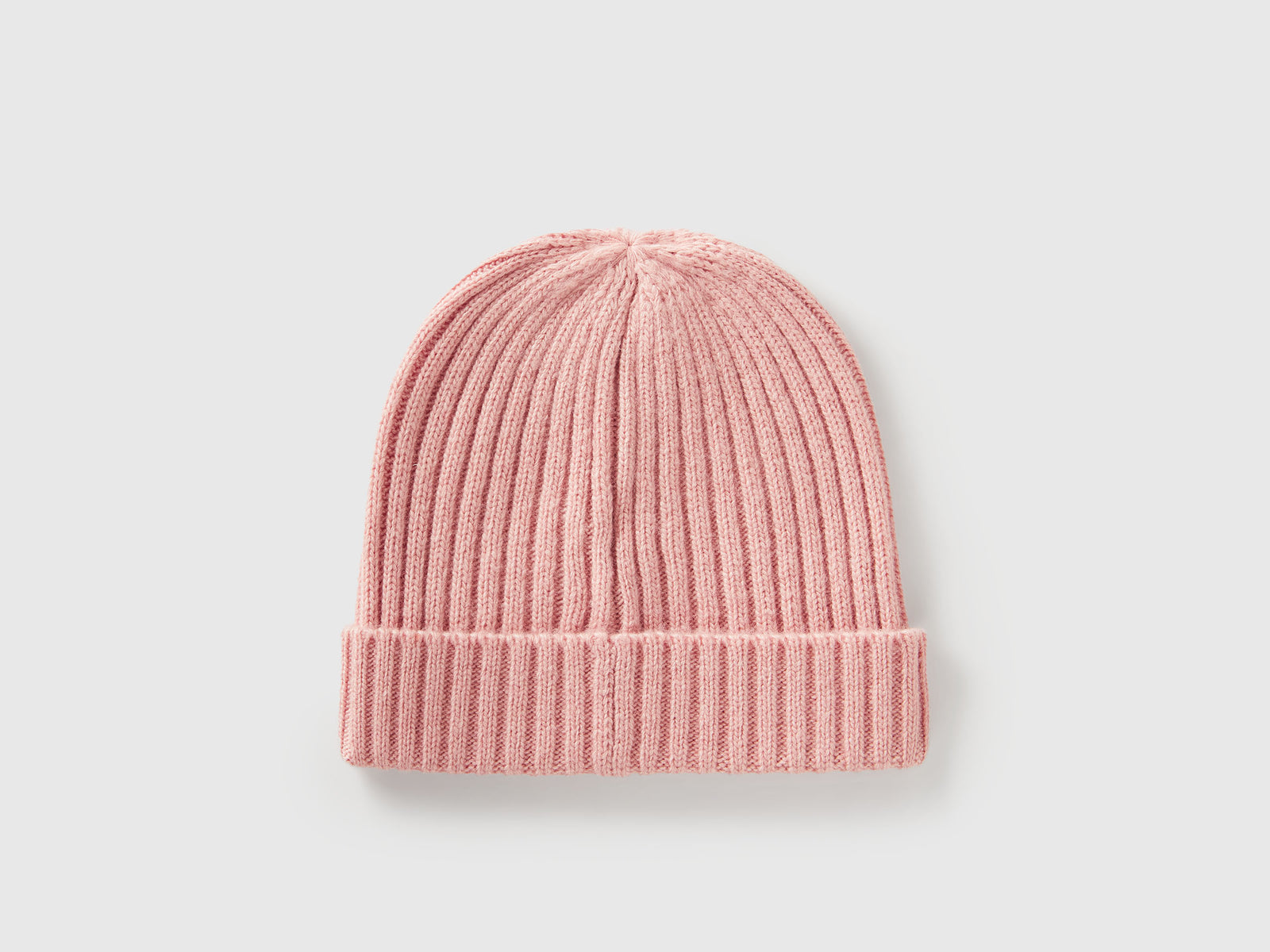 Cappellino in misto lana da bimbo rosa tenue 2 | Benetton Outlet