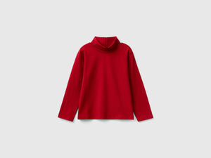 T-shirt lupetto in cotone stretch