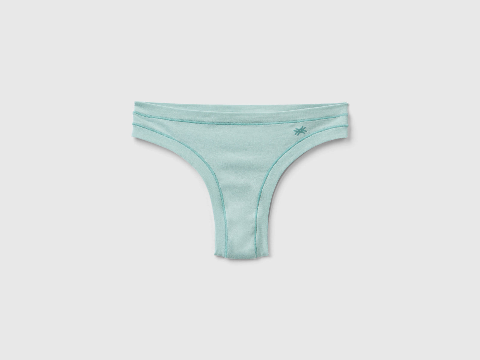 Brasiliana in cotone bio super stretch da donna verde acqua | Benetton Outlet