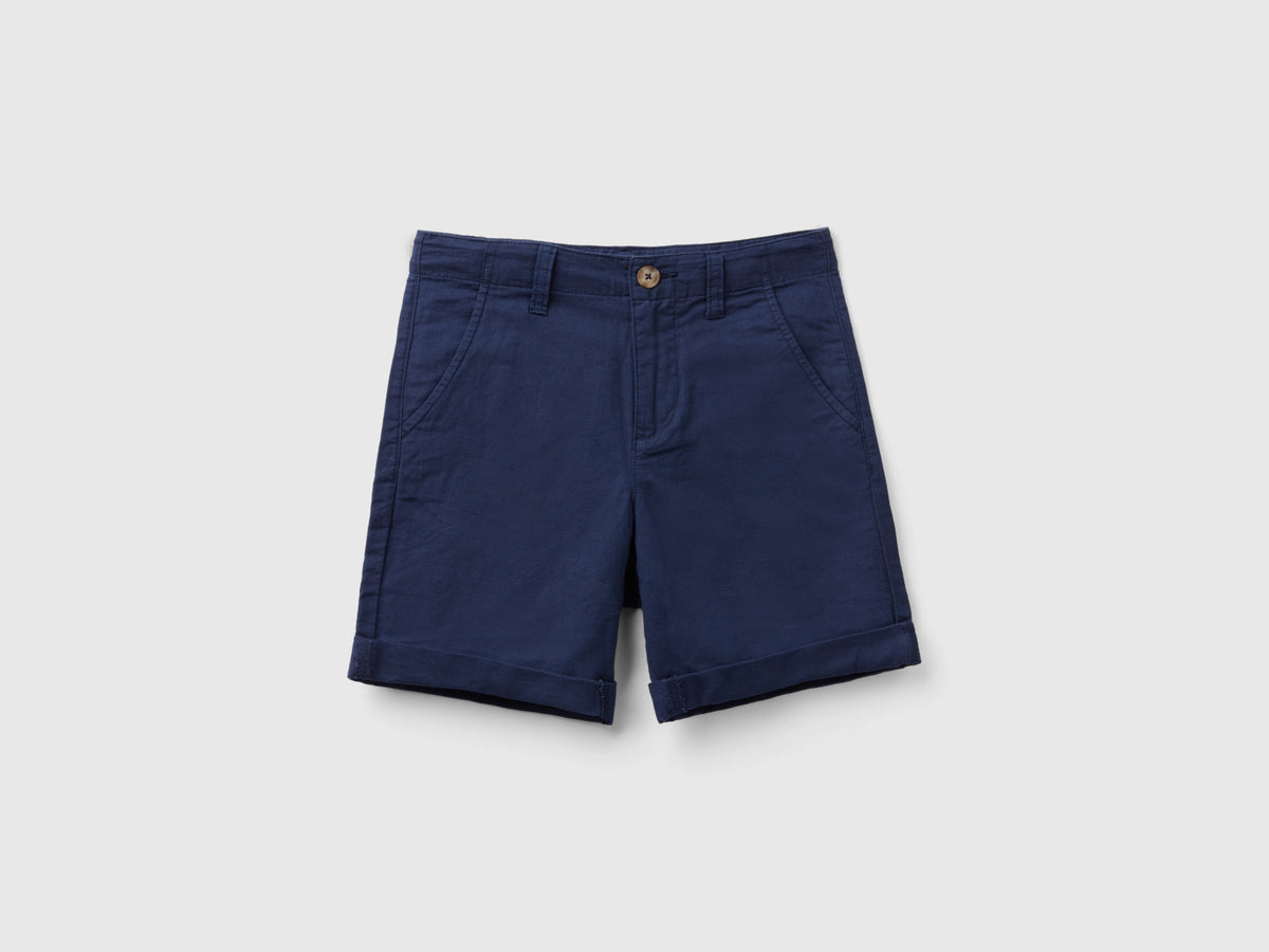 Bermuda chino in misto lino