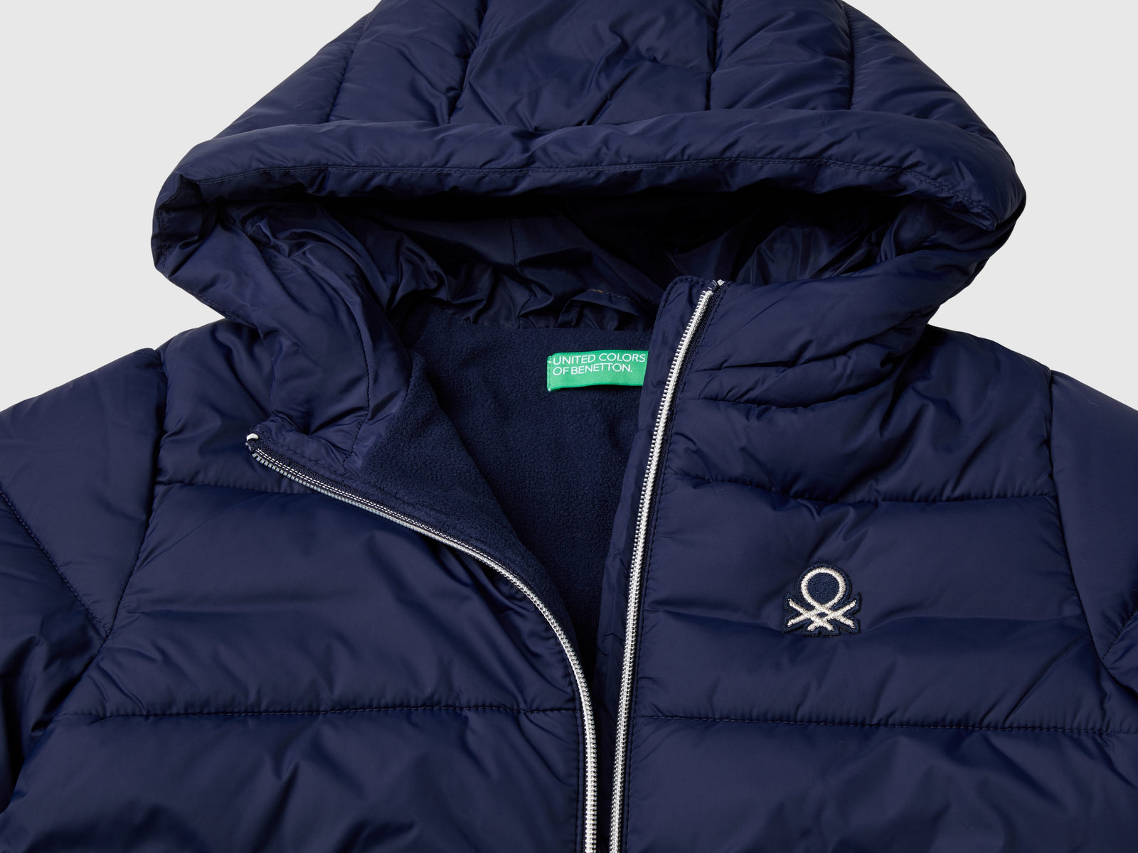 Giubbotto in nylon "Rain Defender" da bambina blu scuro 3 | Benetton Outlet