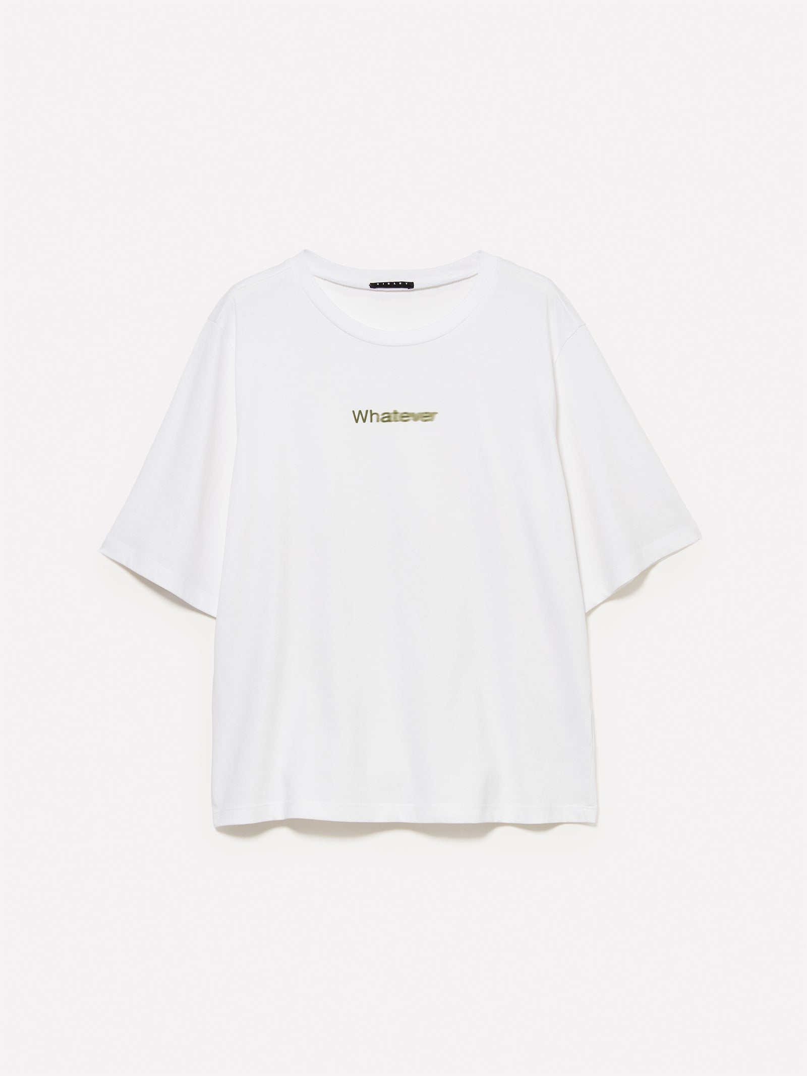 T-shirt con stampa lettering da donna bianco | Sisley Outlet