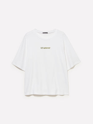 T-shirt con stampa lettering