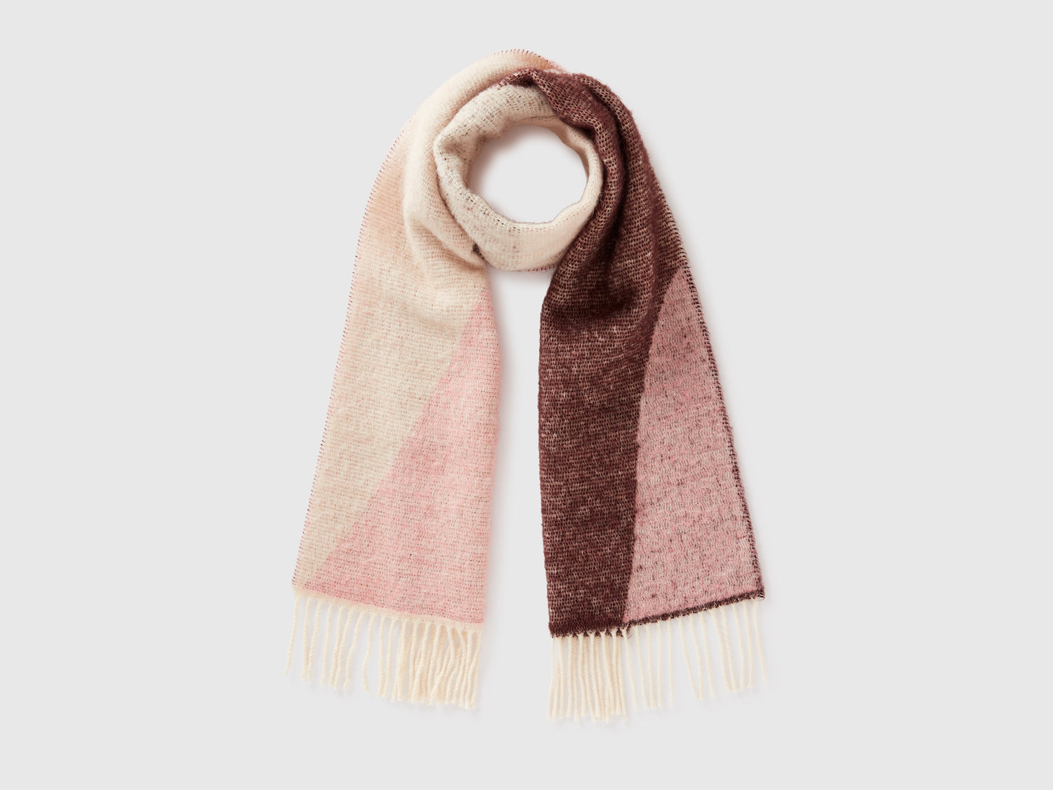 Sciarpa fantasia in misto lana da donna marrone | Benetton Outlet