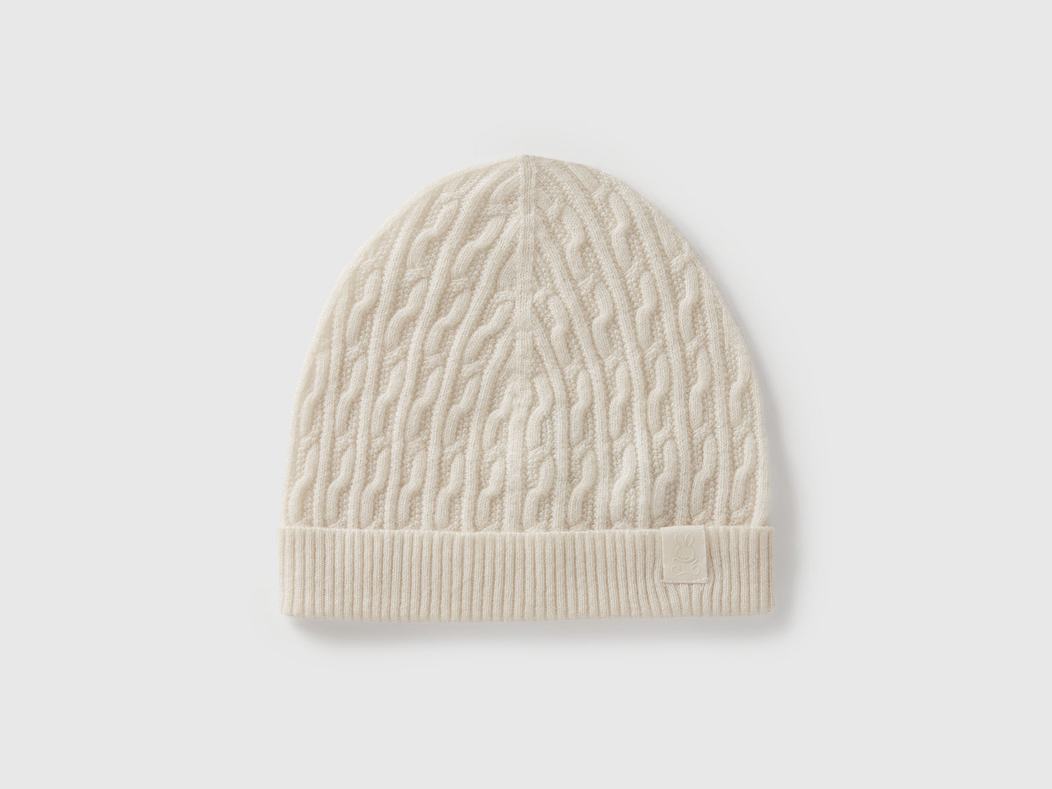 Cappello a trecce da neonato bianco panna | Benetton Outlet