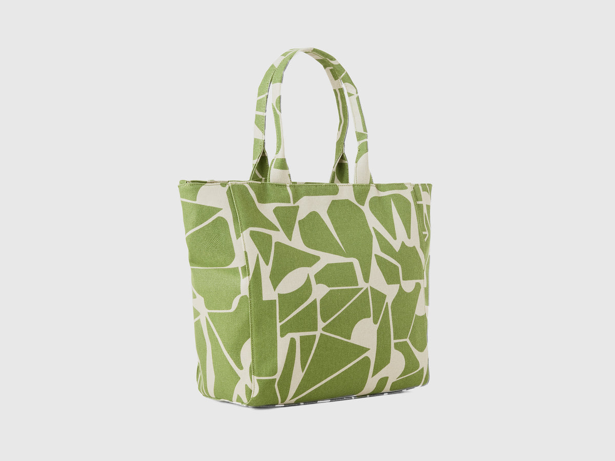 Tote bag con fantasia geometrica