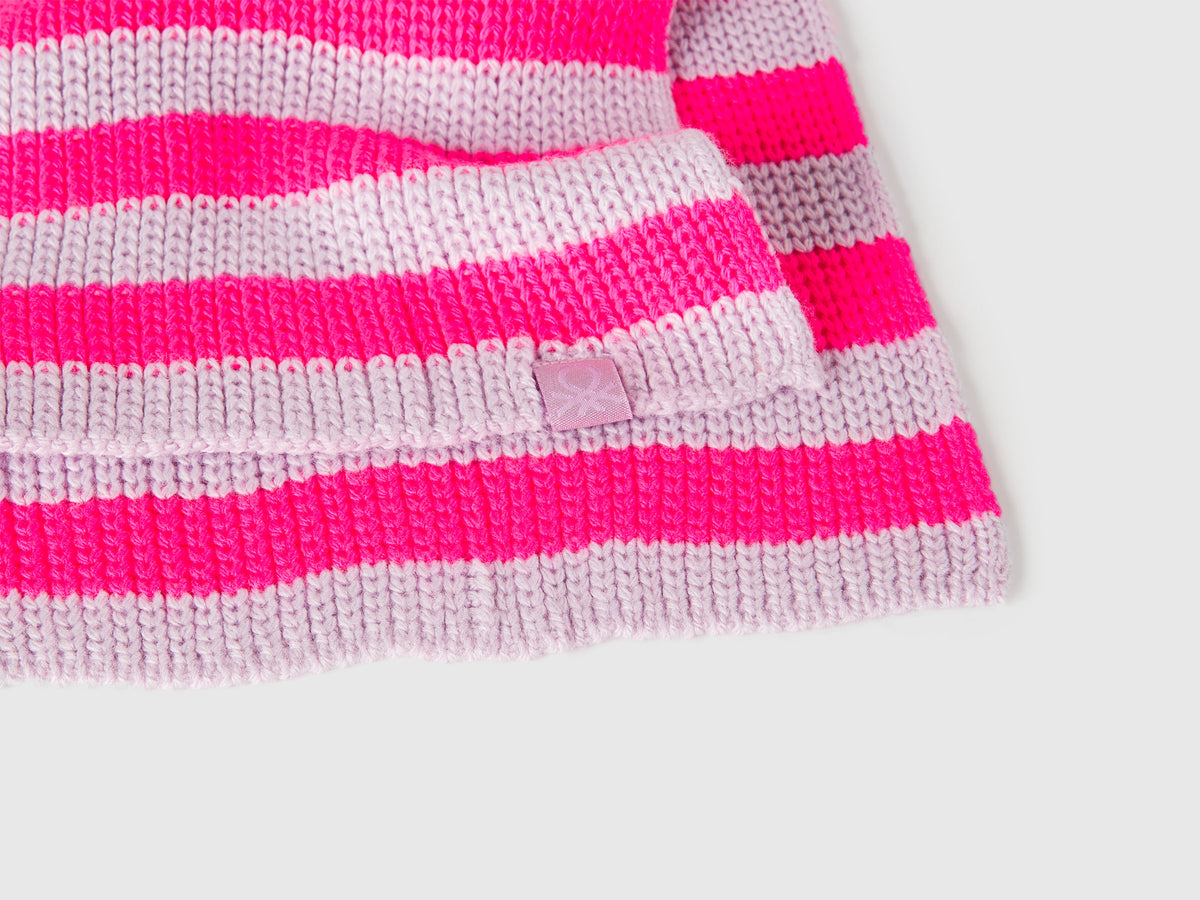 Sciarpa in maglia a righe