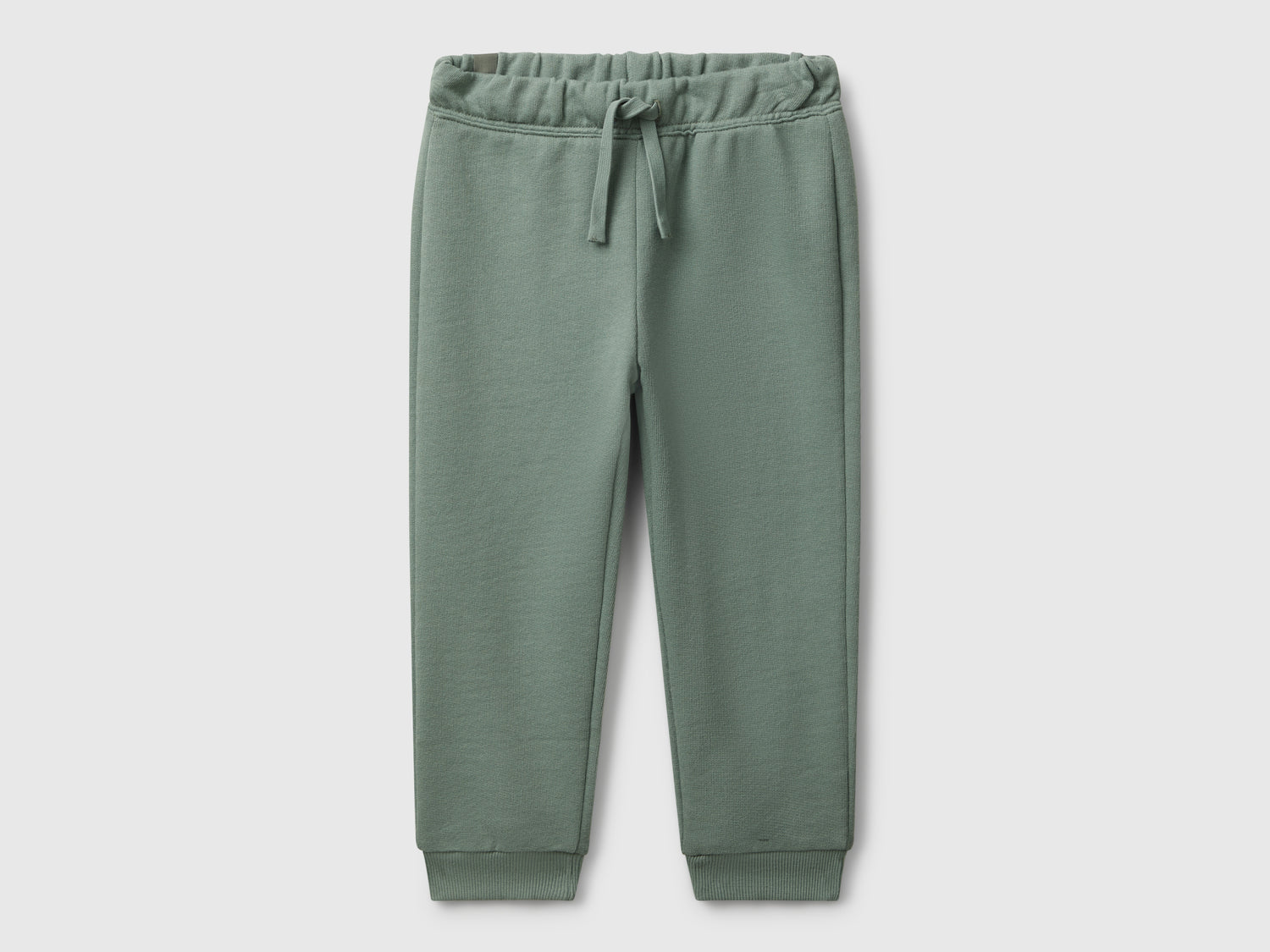 Joggers in felpa regular fit da bimbo verde militare | Benetton Outlet