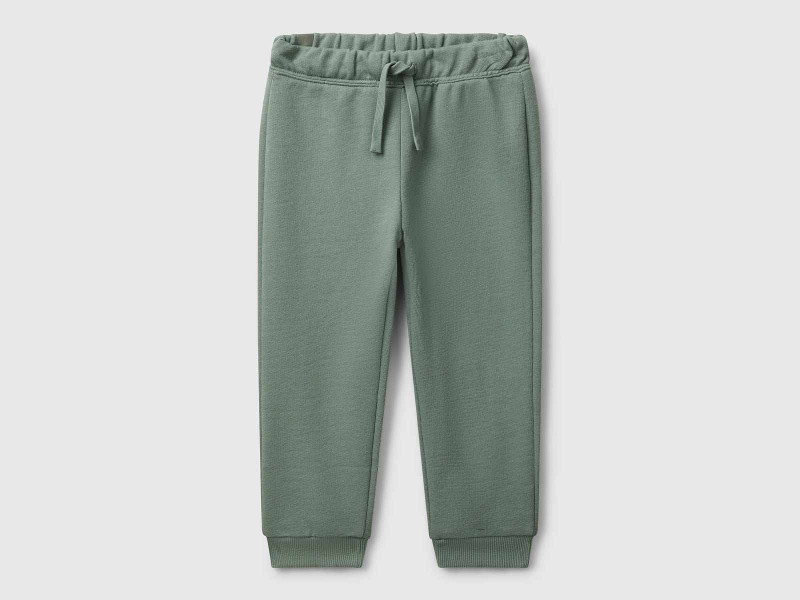 Joggers in felpa regular fit da bimbo verde militare | Benetton Outlet