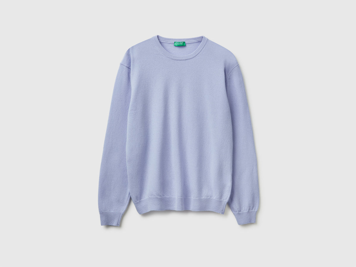Maglia girocollo carta da zucchero in pura lana Merino