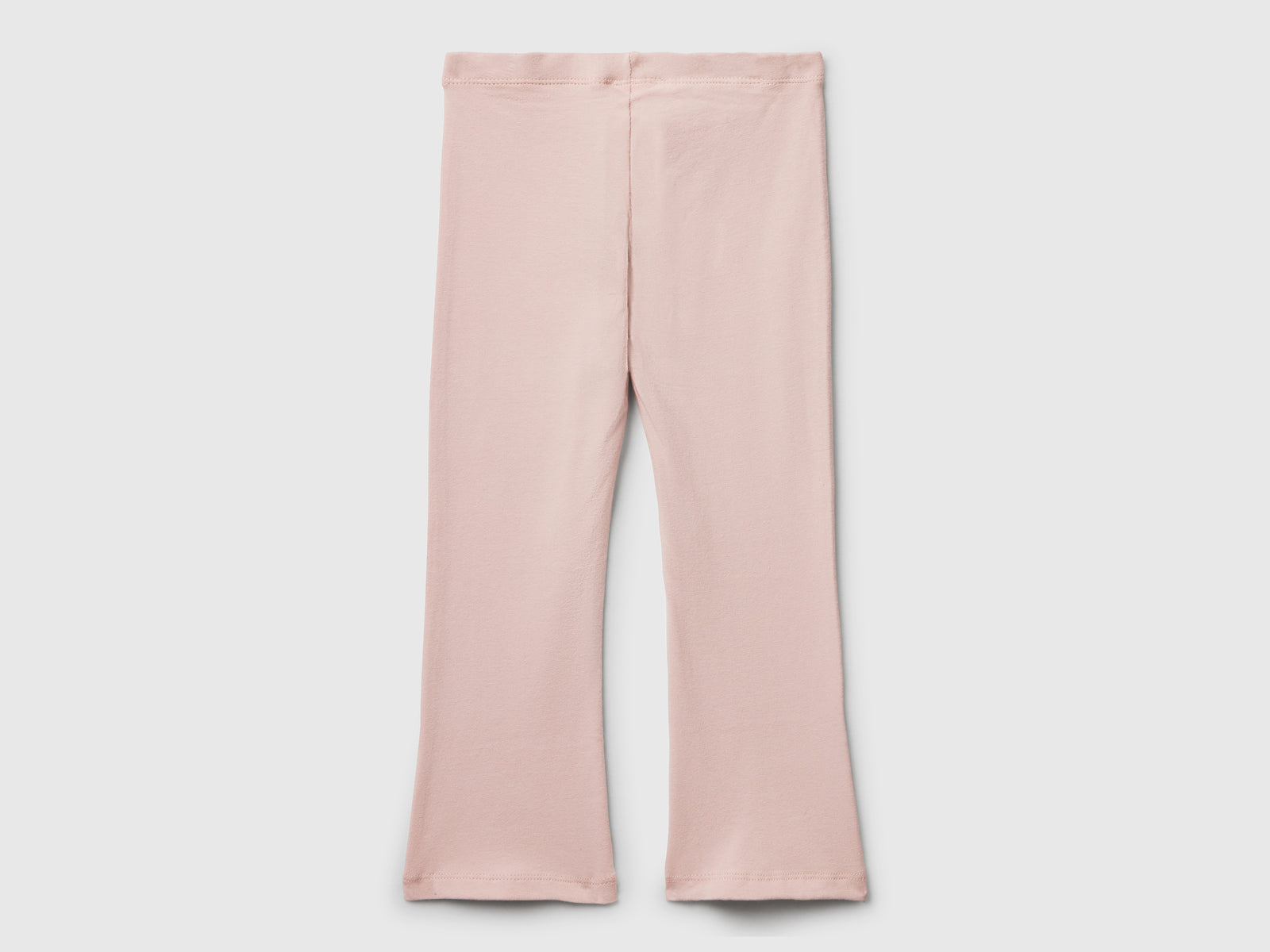Leggings a zampa in cotone stretch da bimba rosa tenue 2 | Benetton Outlet