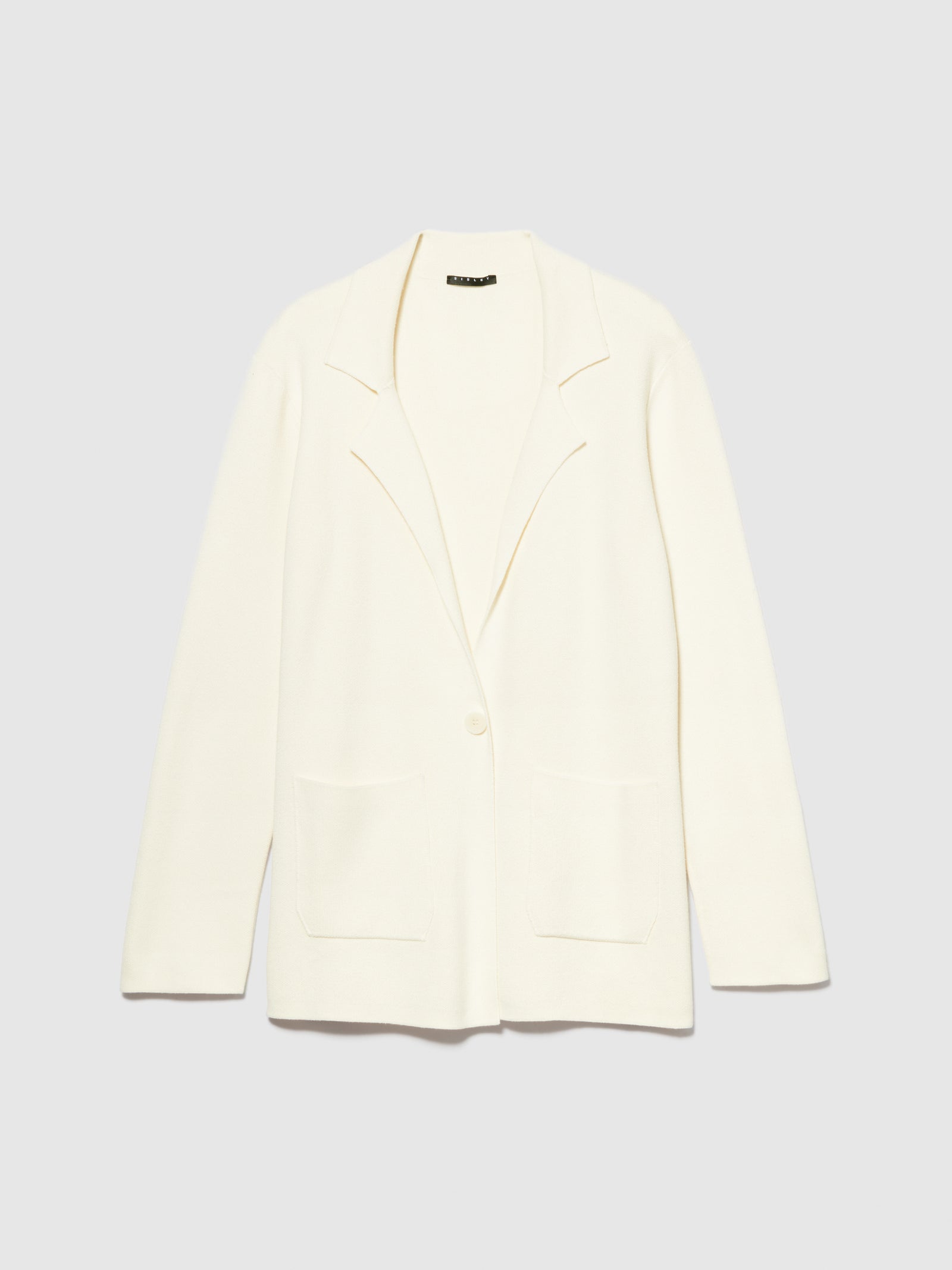 Blazer in maglia da donna bianco panna | Sisley Outlet