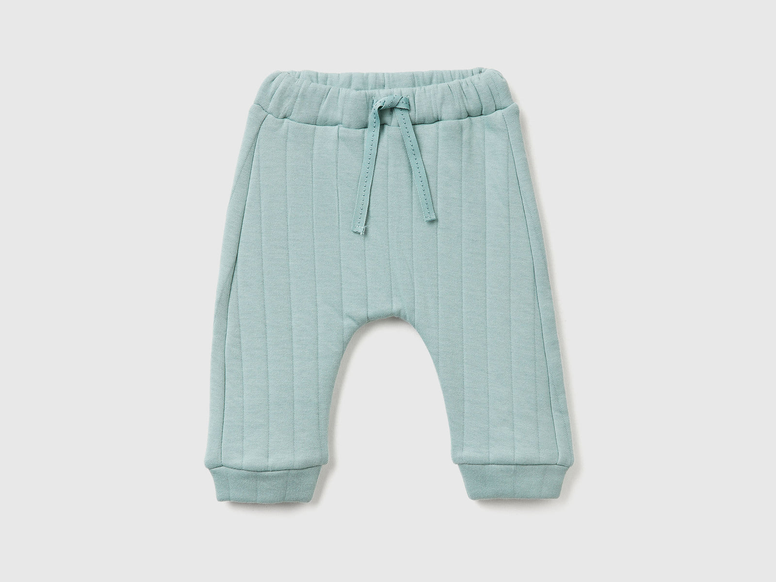 Pantaloni con imbottitura leggera da neonato verde acqua | Benetton Outlet