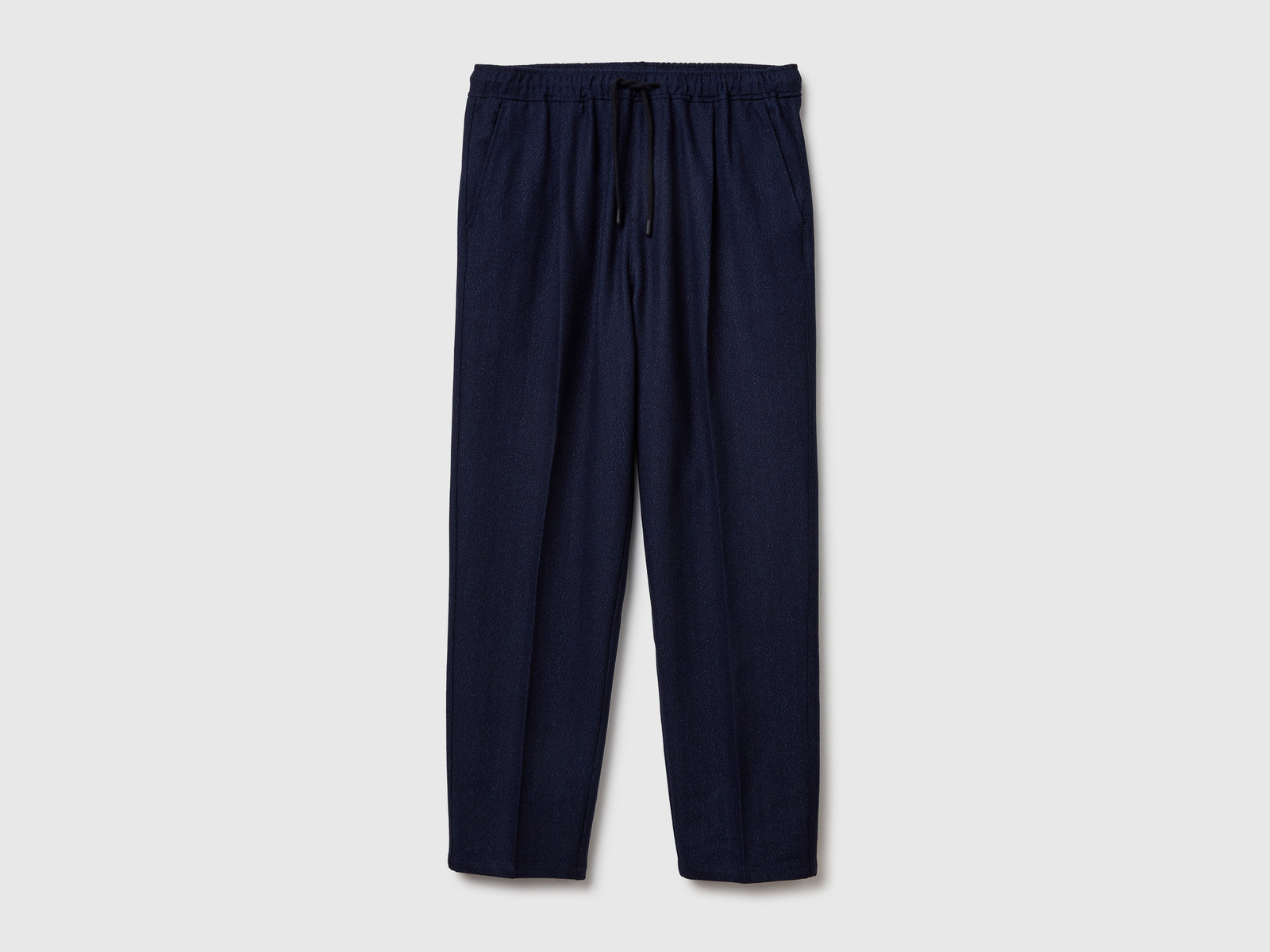 Joggers in flanella da uomo blu scuro | Benetton Outlet