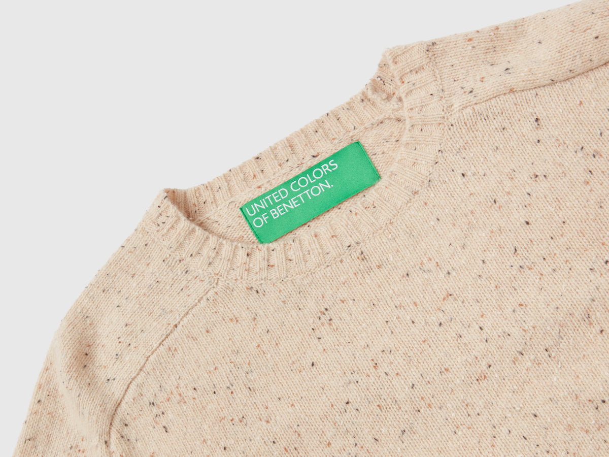 Maglia girocollo in misto lana