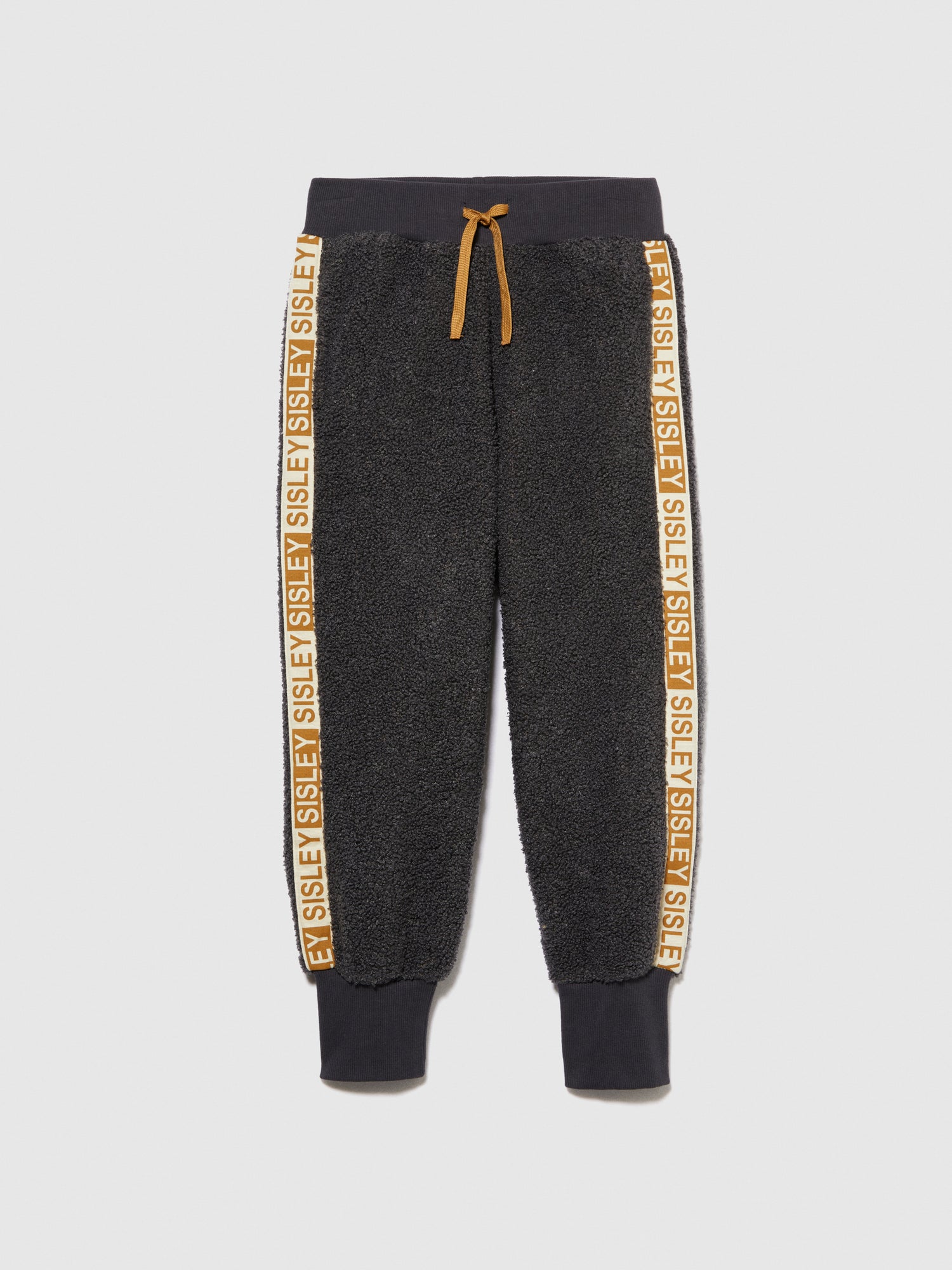 Joggers teddy con banda logata da bambino grigio scuro | Sisley young Outlet