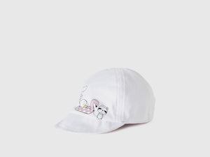 Cappellino con visiera modello baseball in puro cotone