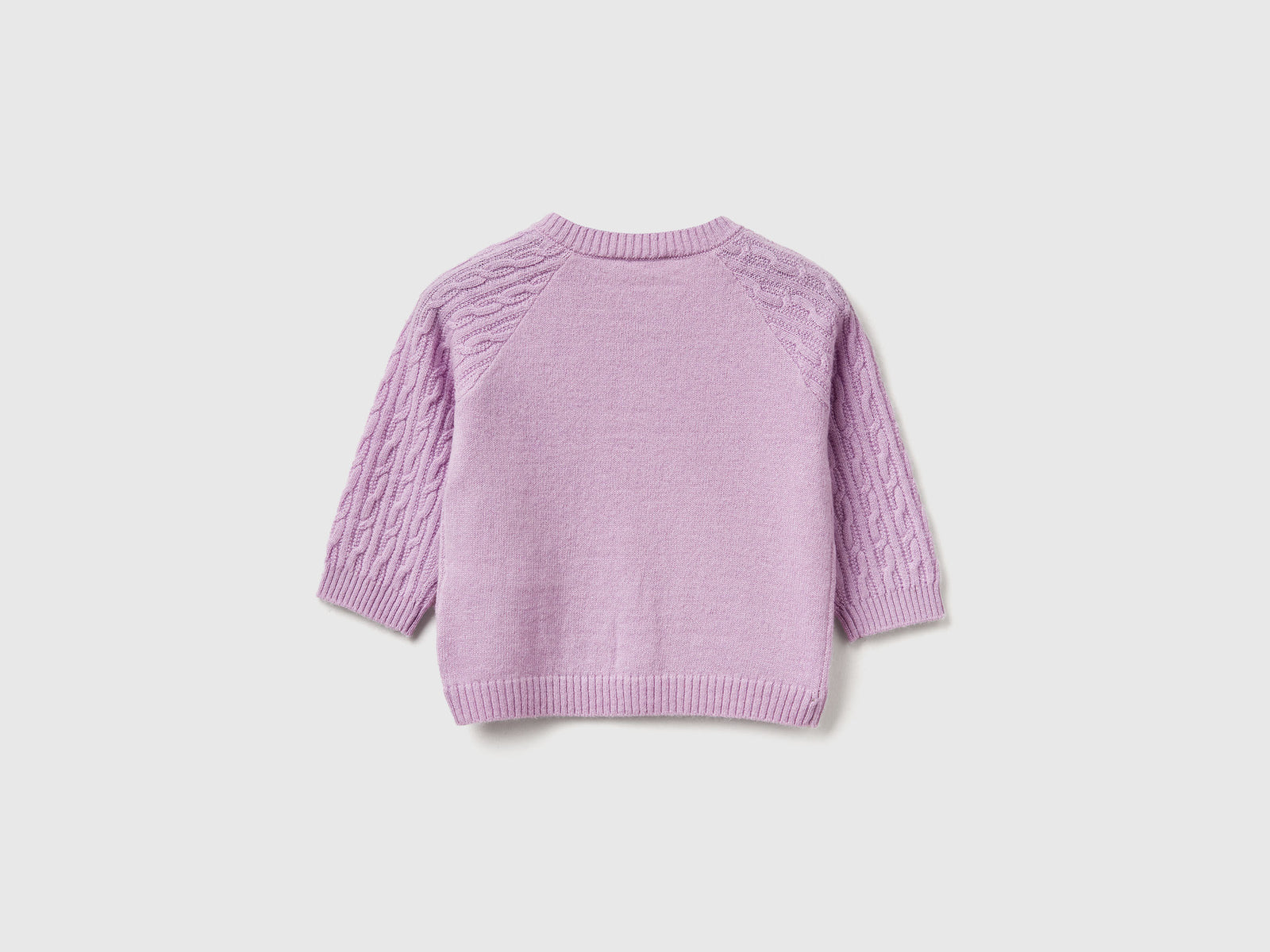 Cardigan a trecce da neonato lavanda 2 | Benetton Outlet
