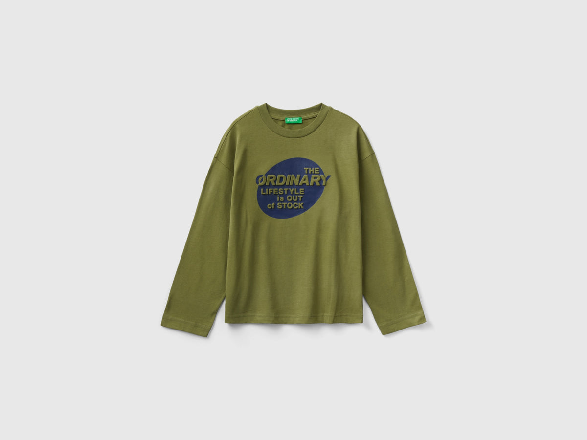 T-shirt con stampa in caldo cotone