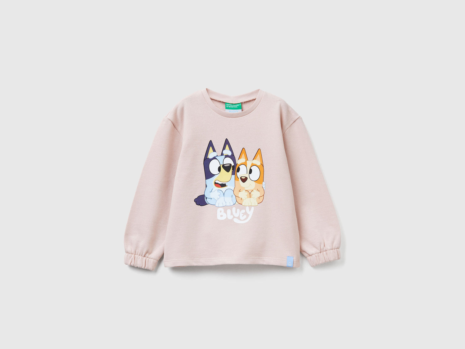 Felpina con stampa Bluey ©Ludo Studio da bimba rosa tenue | Benetton Outlet