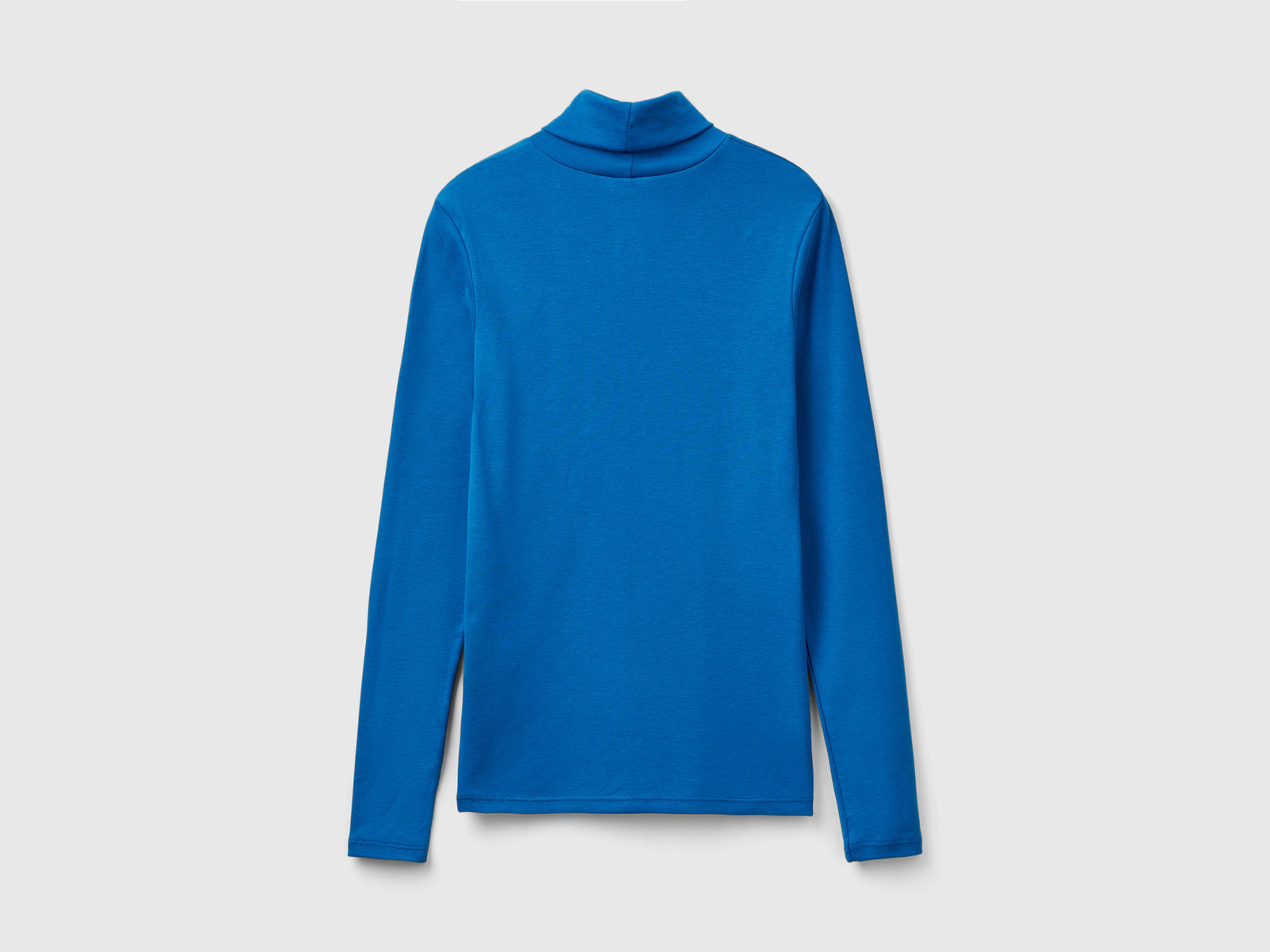 T-shirt a manica lunga con collo alto da donna avio 2 | Benetton Outlet