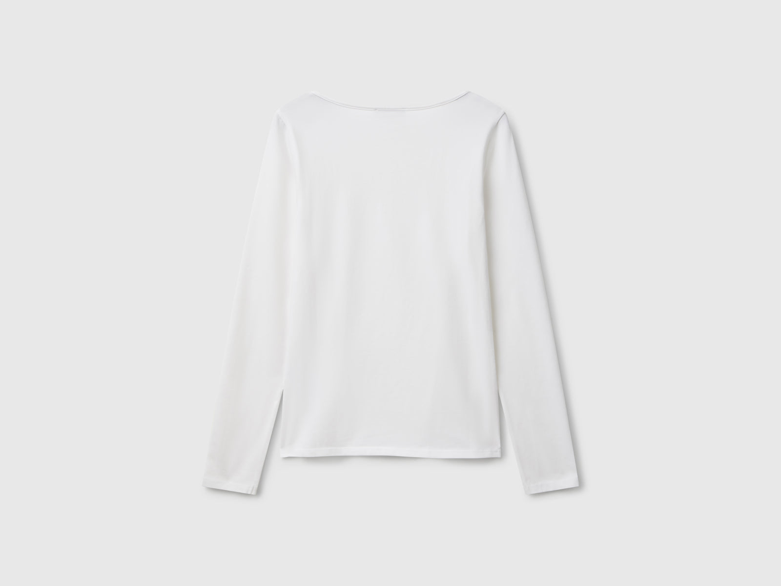 T-shirt con scollo ampio da donna bianco 2 | Benetton Outlet