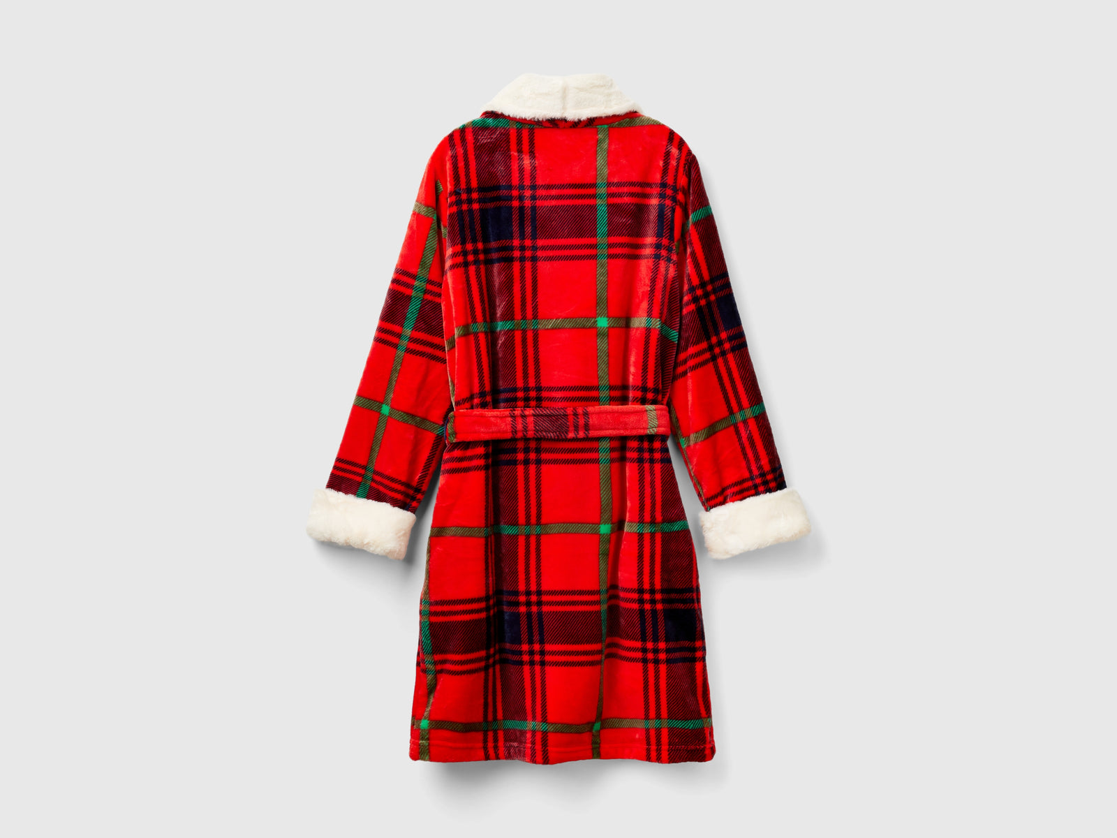Vestaglia tartan da donna rosso 2 | Benetton Outlet