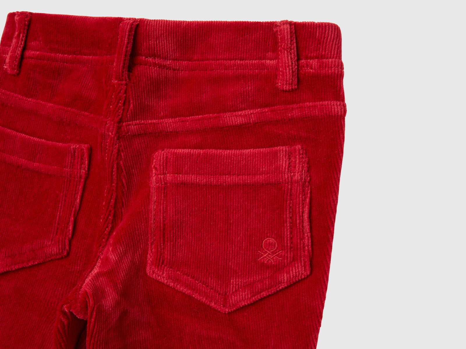 Pantaloni in ciniglia a costine da bimba rosso 3 | Benetton Outlet