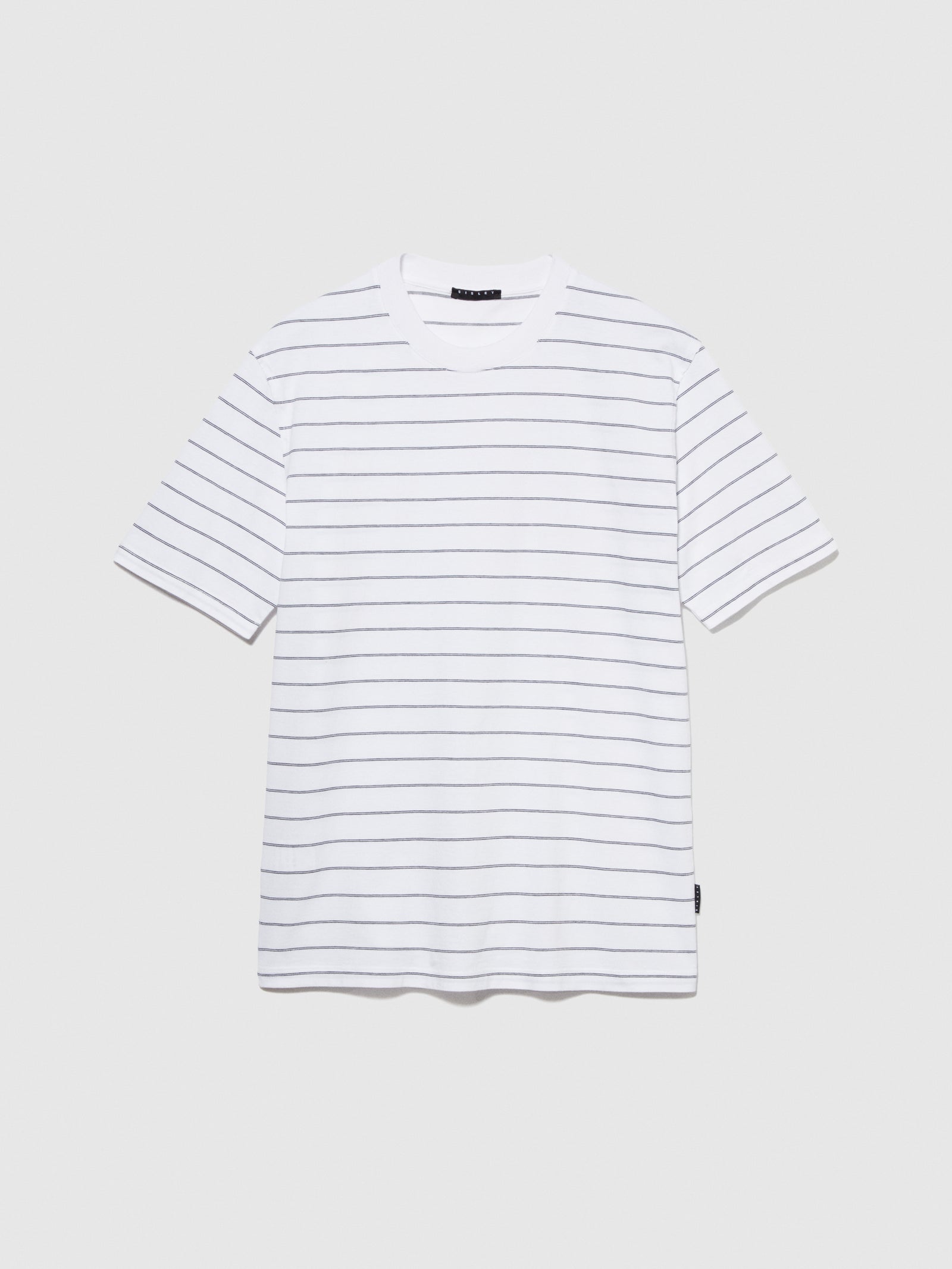 T-shirt a righe da uomo bianco | Sisley Outlet