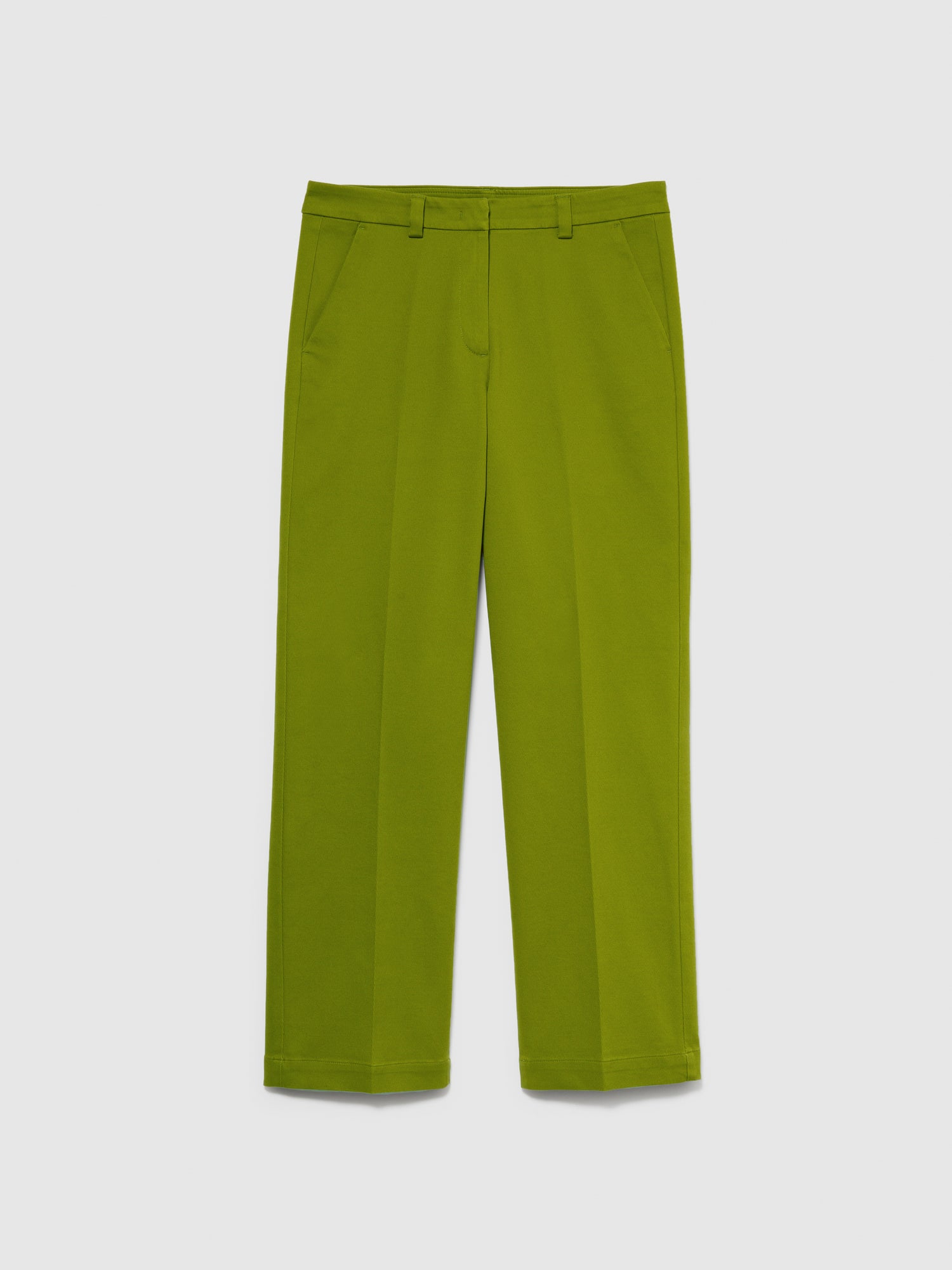 Pantaloni regular fit da donna verde oliva | Sisley Outlet