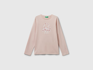 Maglietta con stampa glitter