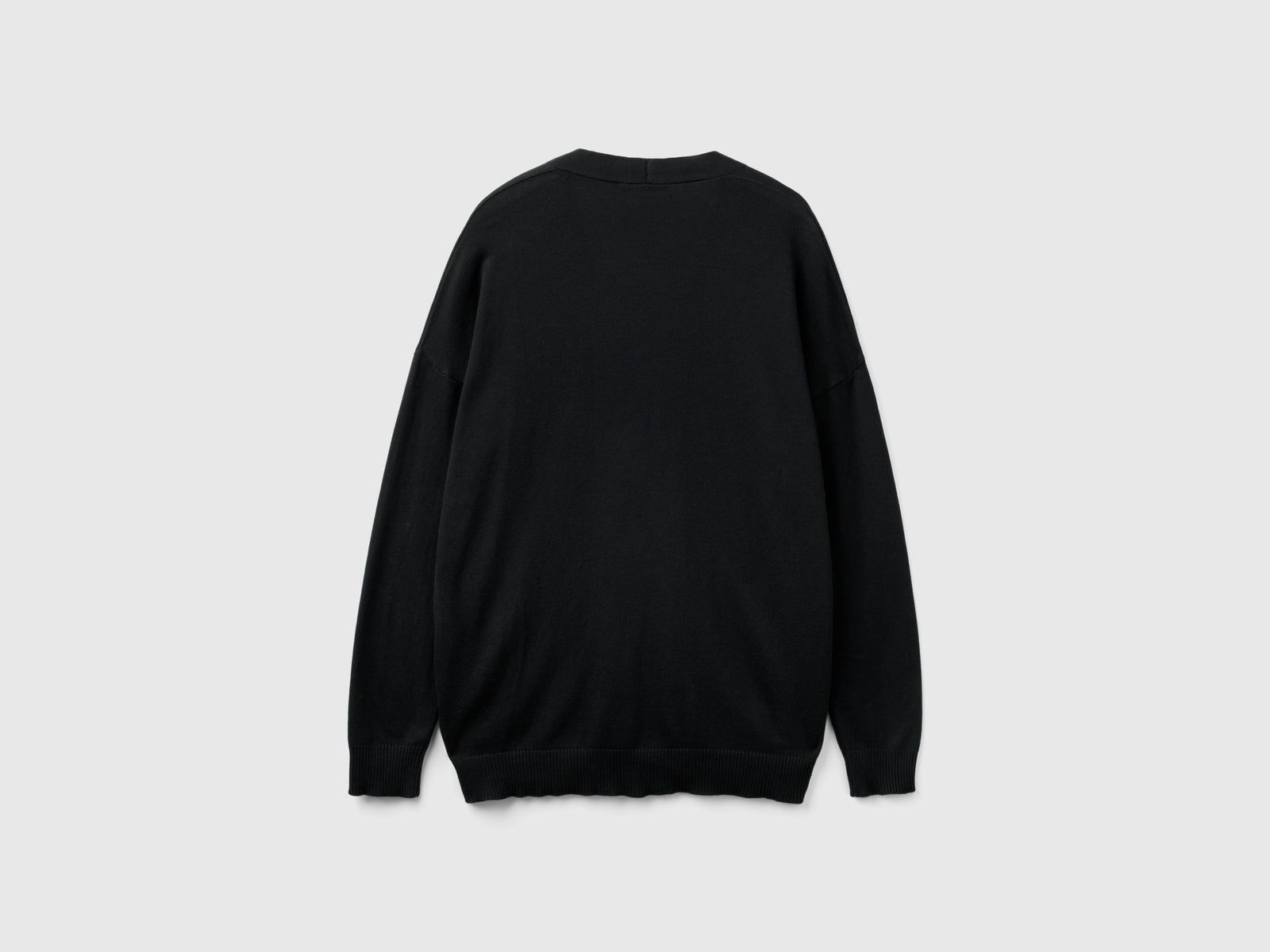 Cardigan in misto cotone e Modal da donna nero 2 | Benetton Outlet