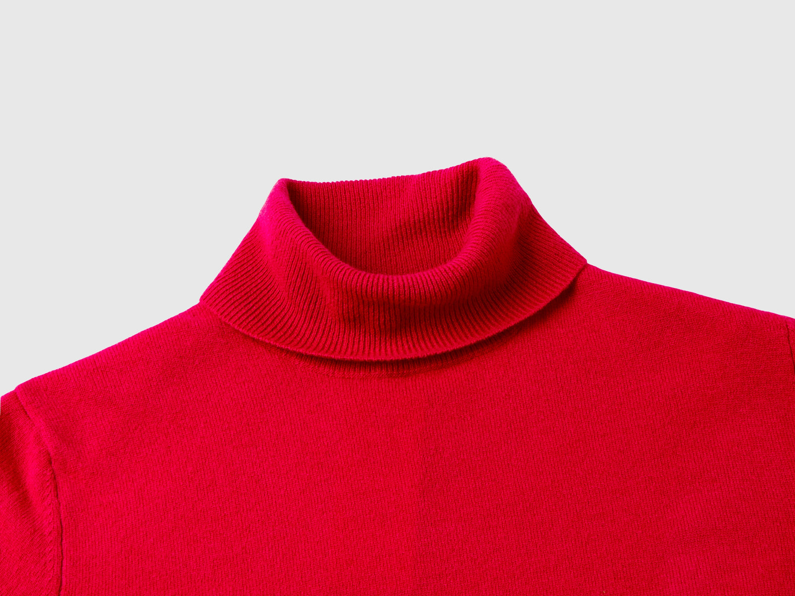 Plum pure Merino wool turtleneck sweater da donna rosso 3 | Benetton Outlet