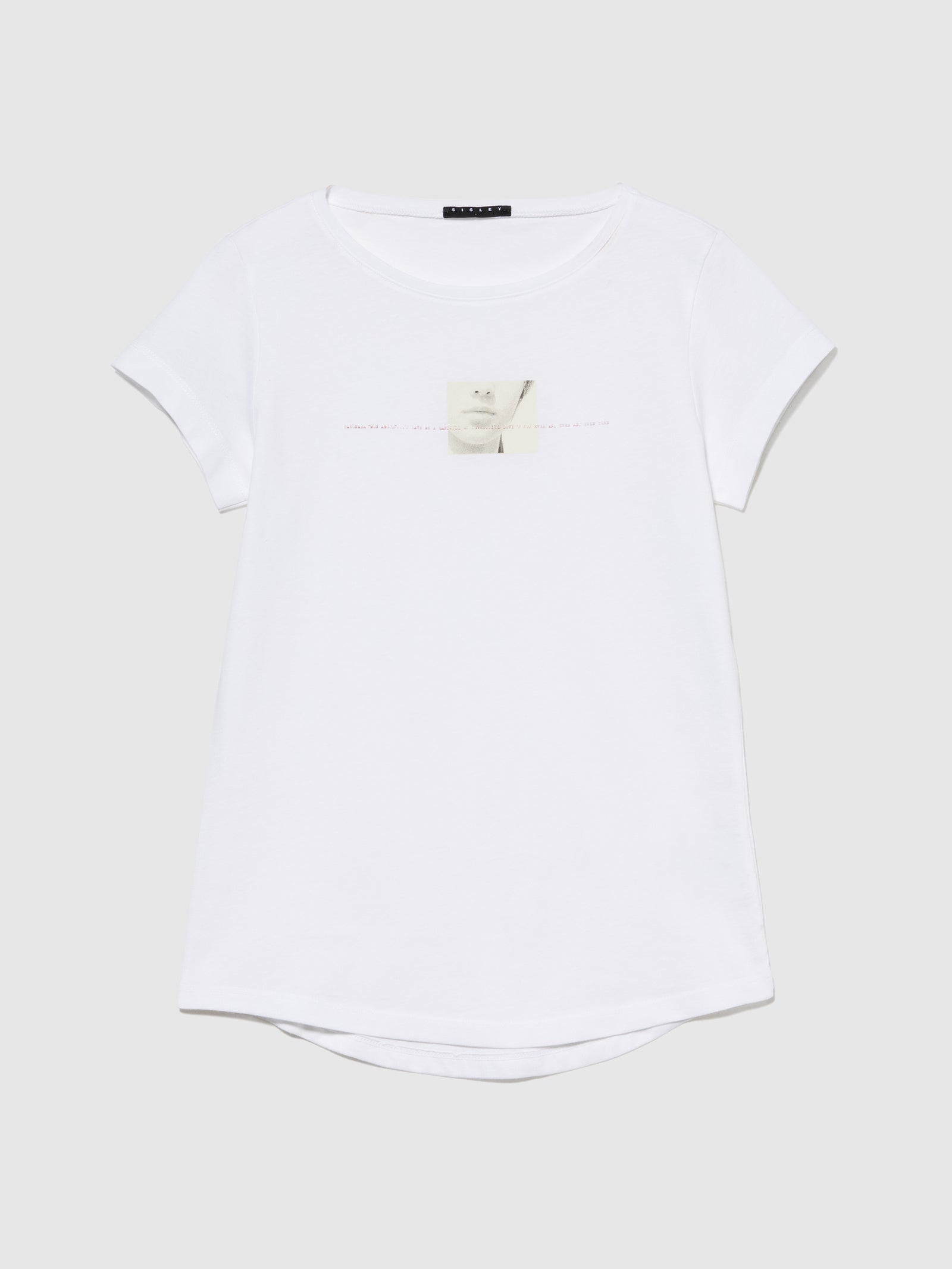 T-shirt regular fit con stampa da donna bianco | Sisley Outlet