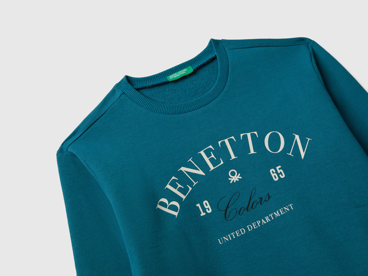 Felpa con logo in cotone