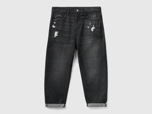 Jeans baloon fit con rotture