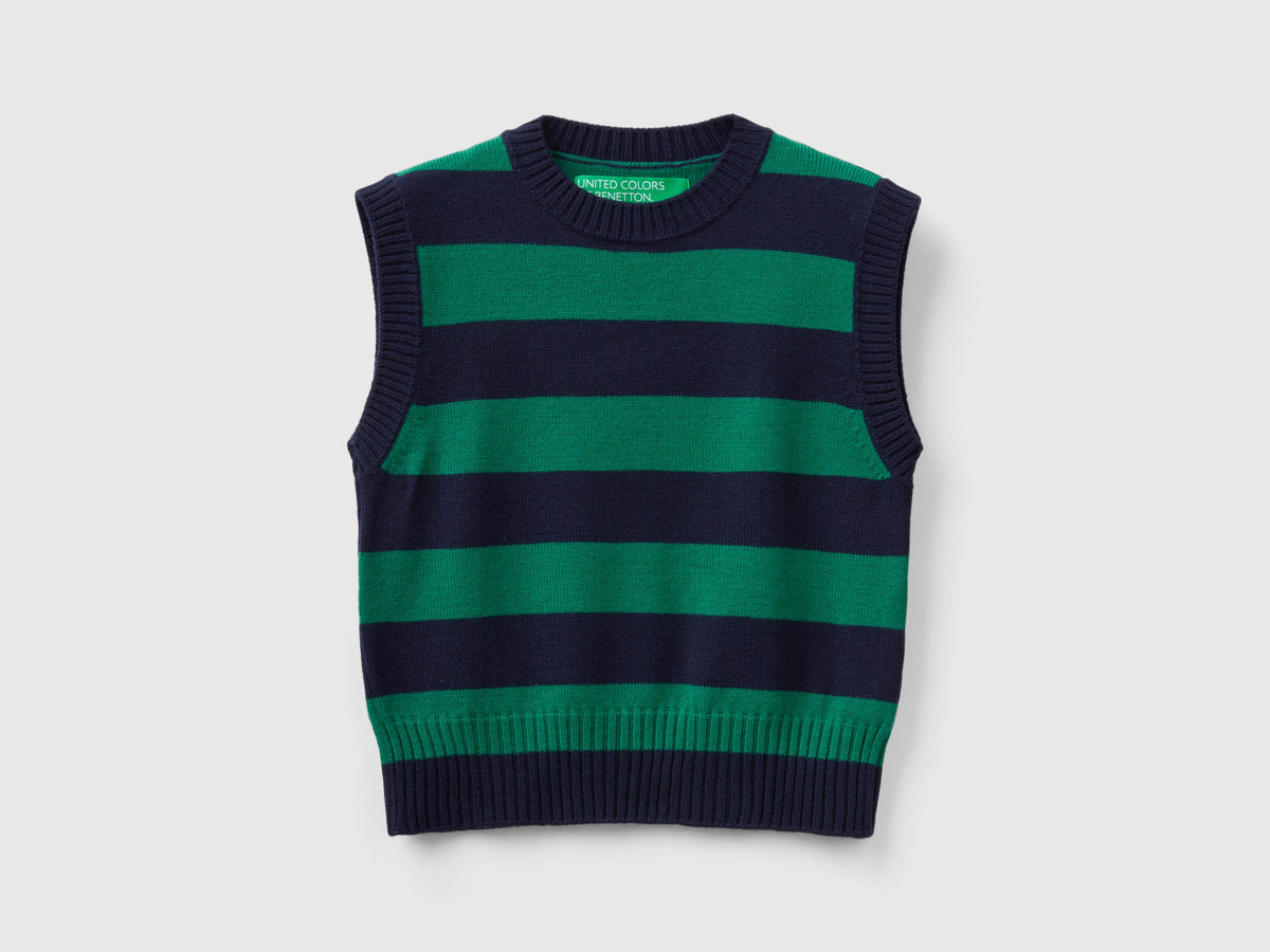 Gilet a righe bicolor