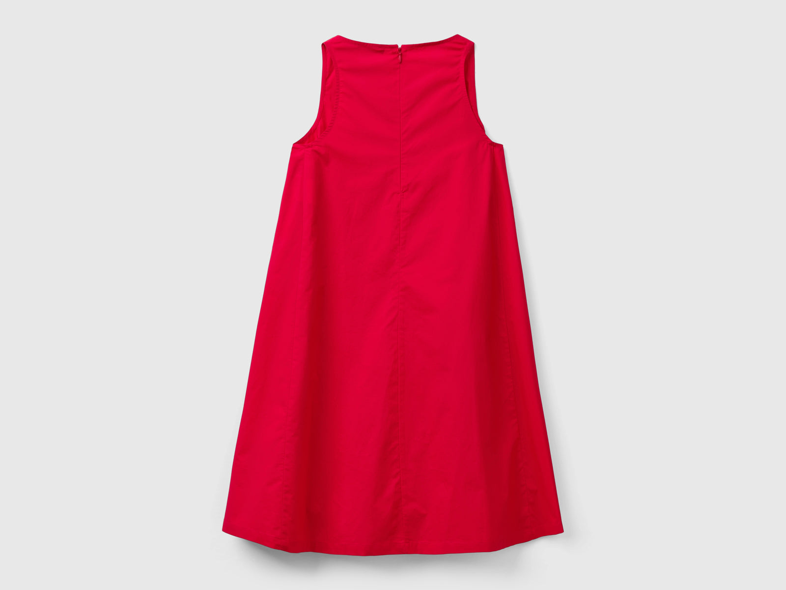 Abito smanicato a trapezio da donna rosso 2 | Benetton Outlet